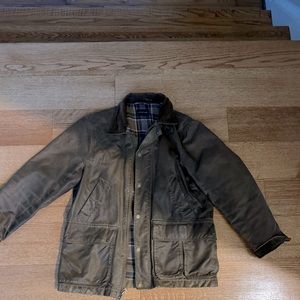Barbour Like, vintage Lands End waxed Coat